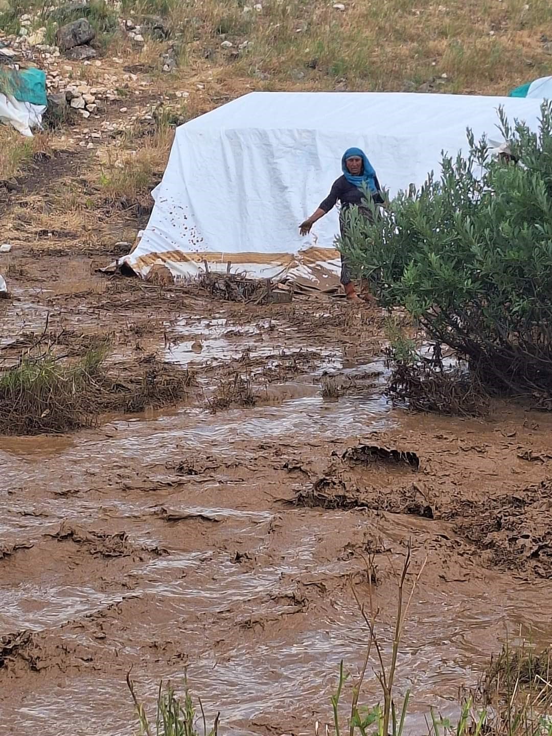 Tunceli’de sağanak nedeni ile yaylacıların çadırlarını su bastı
