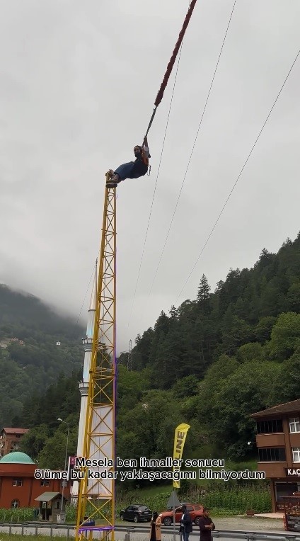 Uzungöl’de insan sapanında yürekleri ağza getiren kaza
