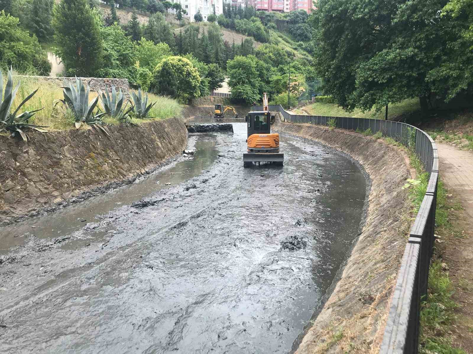 Zağnos Vadisi’ndeki dere yatağı temizleniyor
