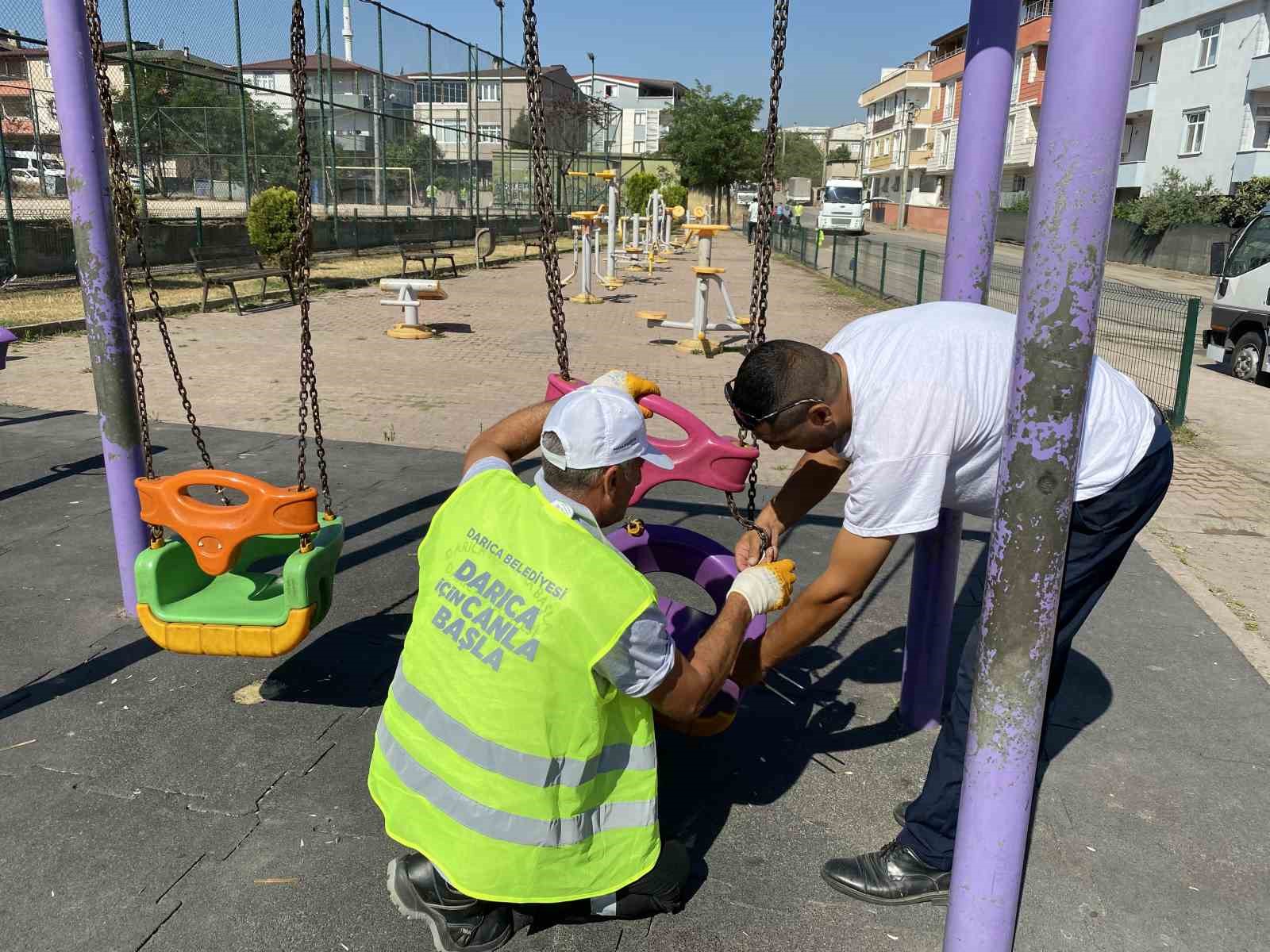 Darıca’da parklara hijyenik dokunuş
