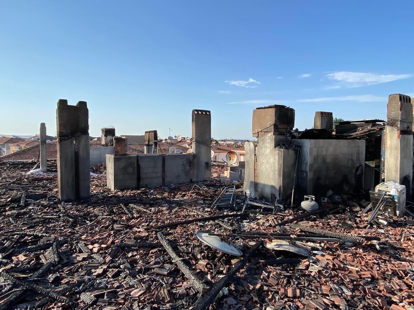 Kaymakam Arslan Yurt, yangın mağdurlarını ziyaret etti
