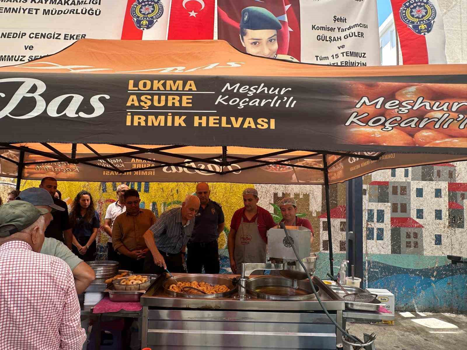 15 Temmuz şehitleri hayrına Marmaris’te lokma dağıtıldı
