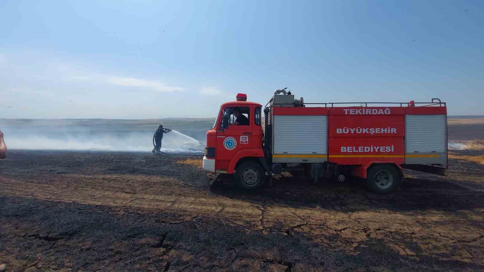 Tekirdağ’da bin 500 dönümlük alan yandı: 1 yaralı
