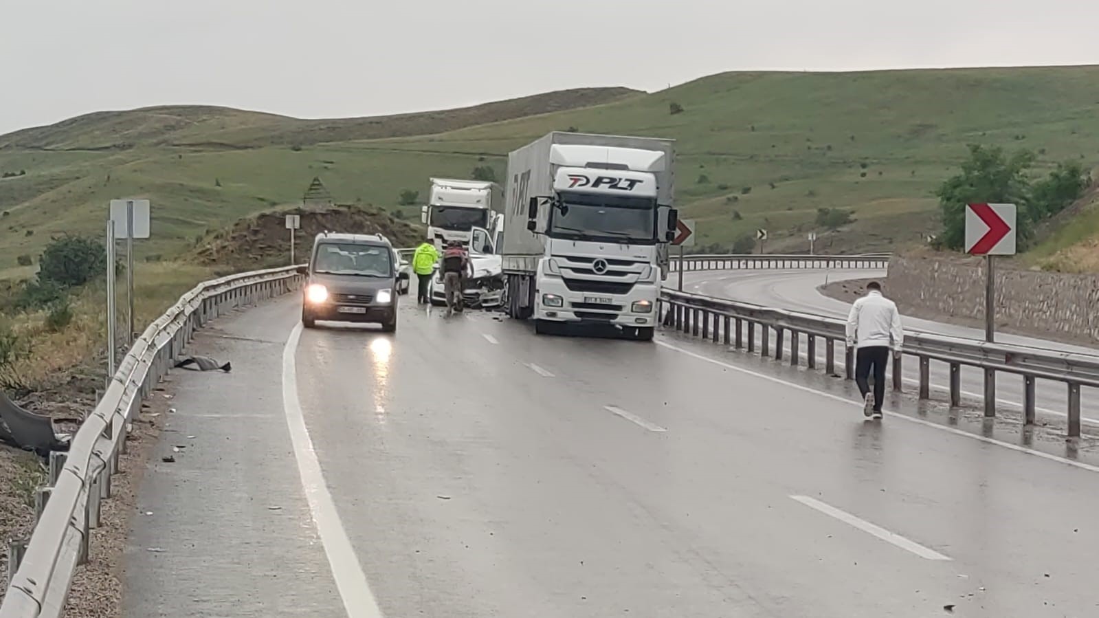 Erzurum’da zincirleme trafik kazası: 10 yaralı
