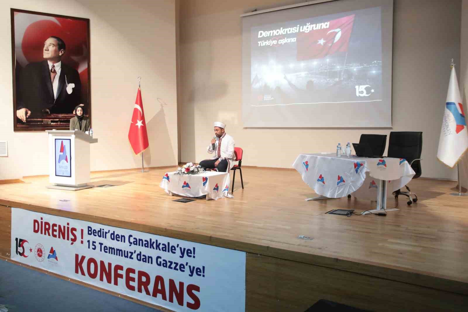 AİÇÜ’de “Direniş, Bedir’den Çanakkale’ye; 15 Temmuz’dan Gazze’ye” konferansı düzenlendi
