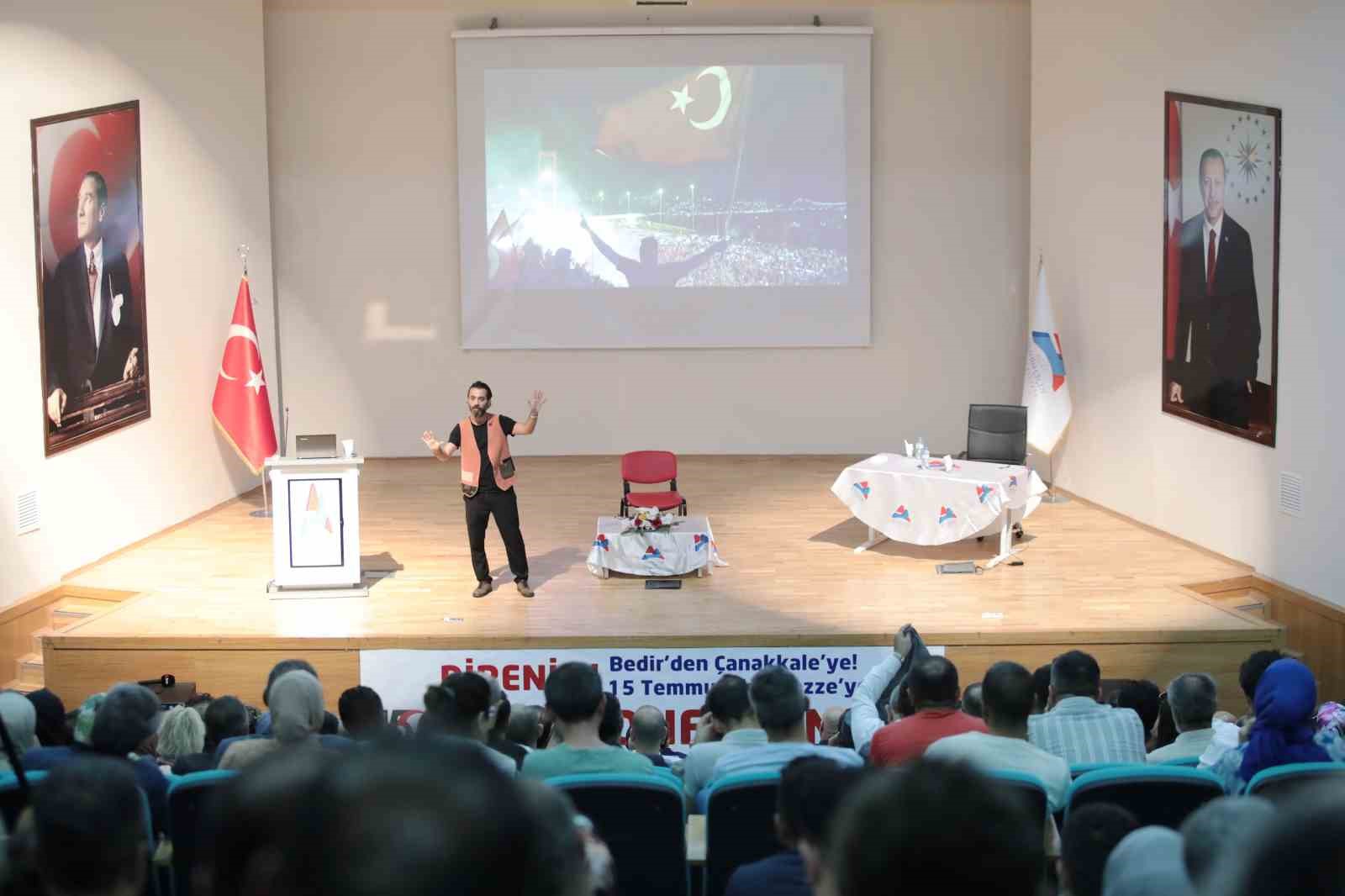 AİÇÜ’de “Direniş, Bedir’den Çanakkale’ye; 15 Temmuz’dan Gazze’ye” konferansı düzenlendi
