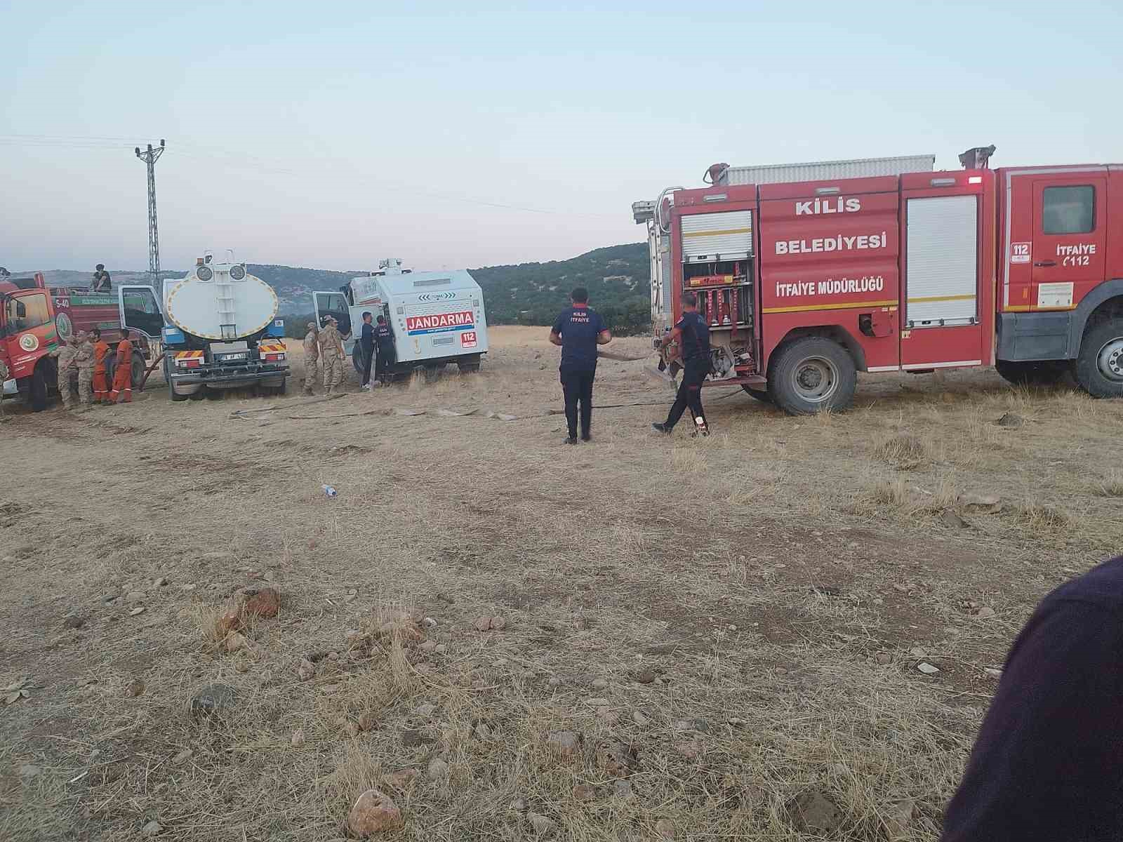 Kilis’te yangın ortasında kalan kaplumbağayı jandarma kurtardı
