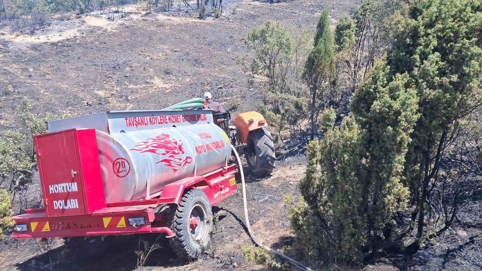 Tavşanlı’da arazi yangını
