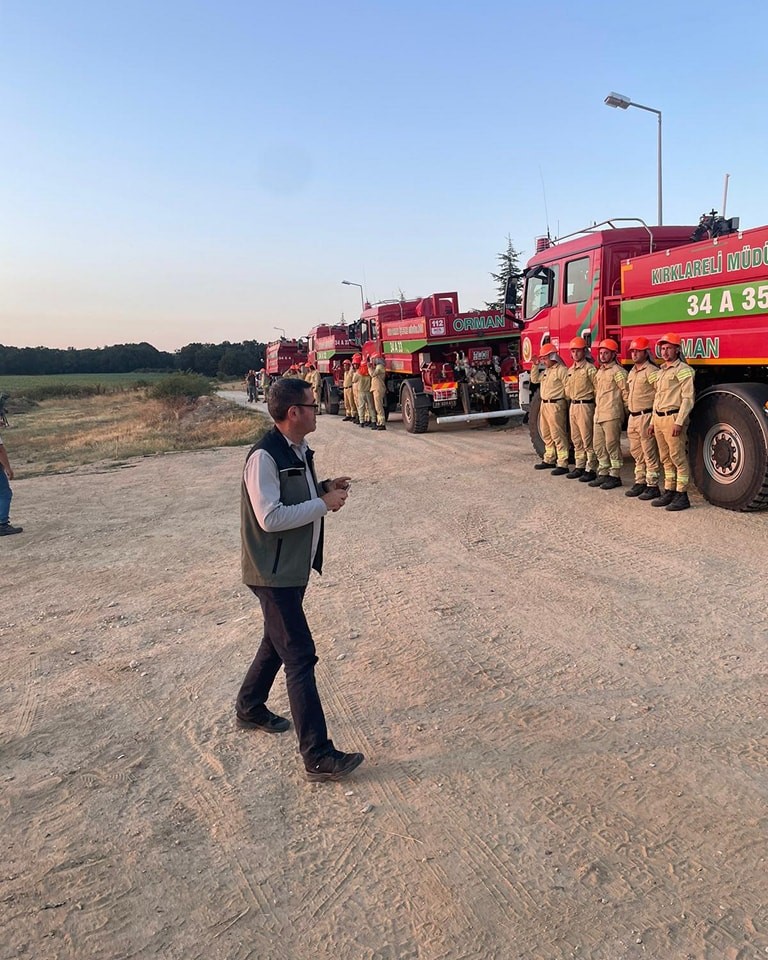 Komşudaki yangına Türkiye’den destek
