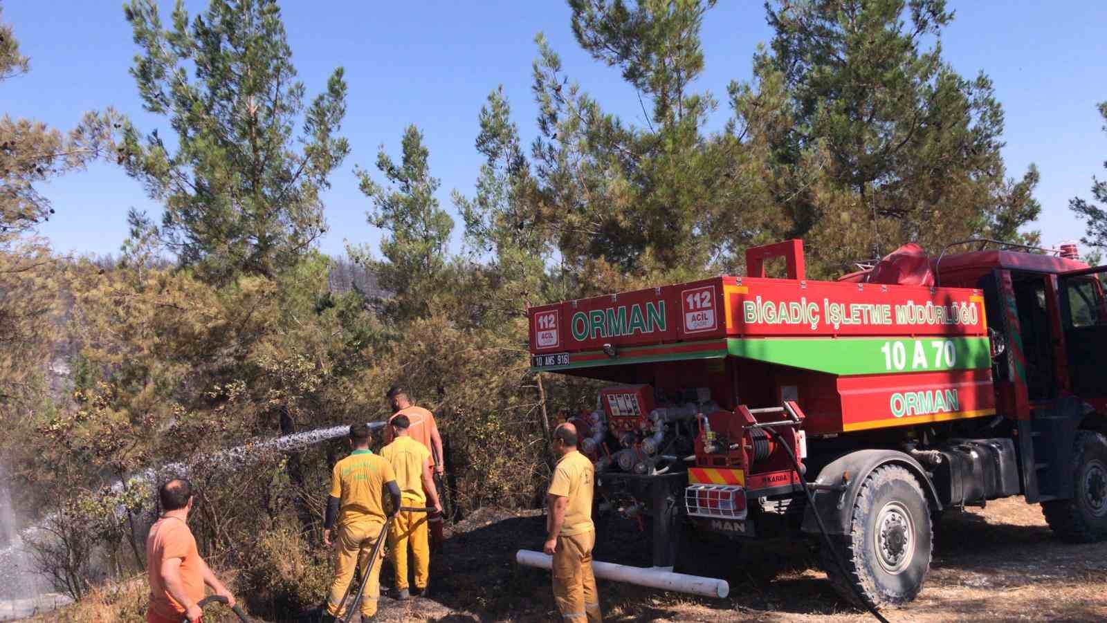 Balıkesir’deki yangın 20 saat sonra kontrol altında
