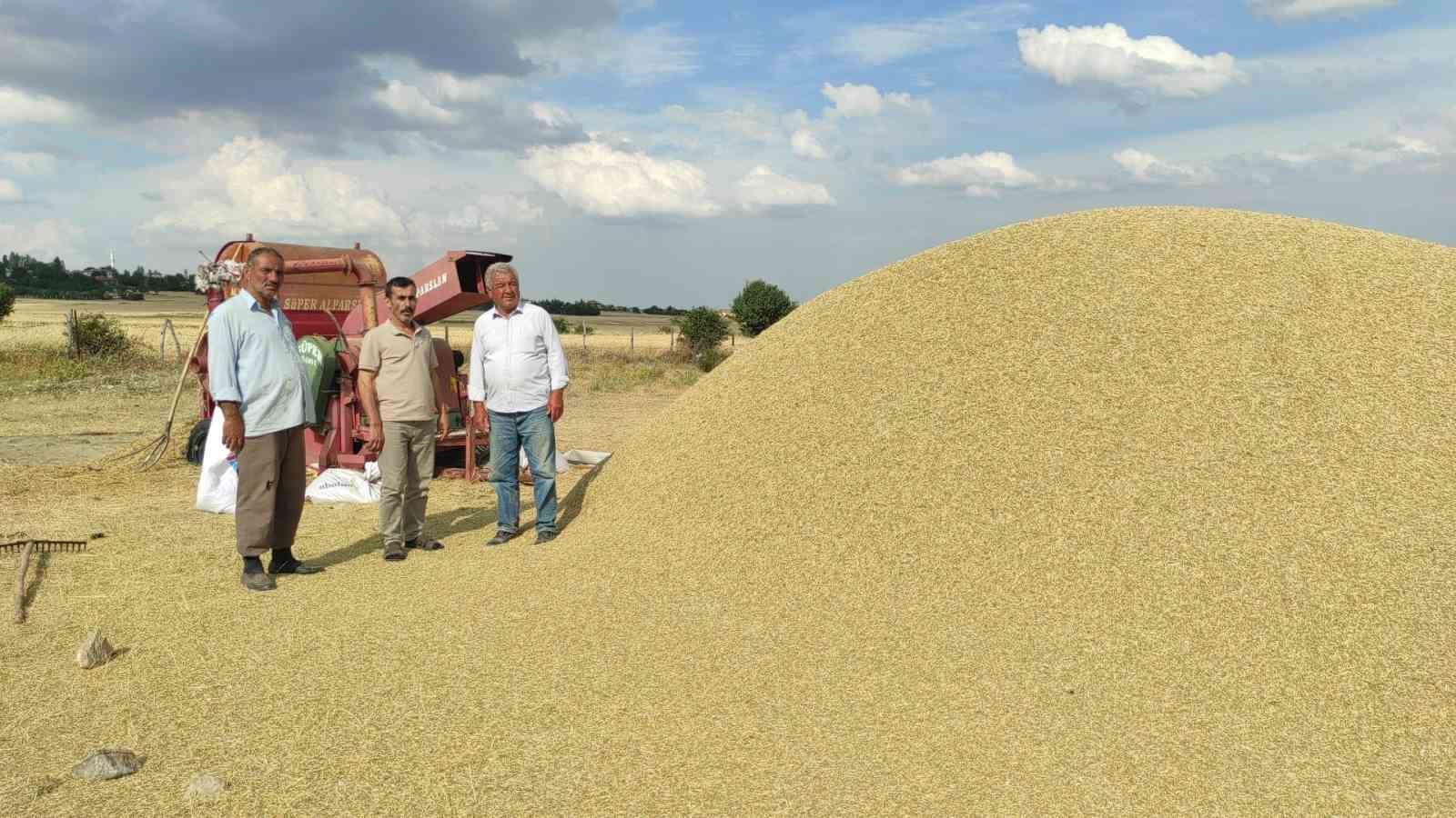 Yozgat’ta sıcak havada çiftçilerin hasat mesaisi sürüyor
