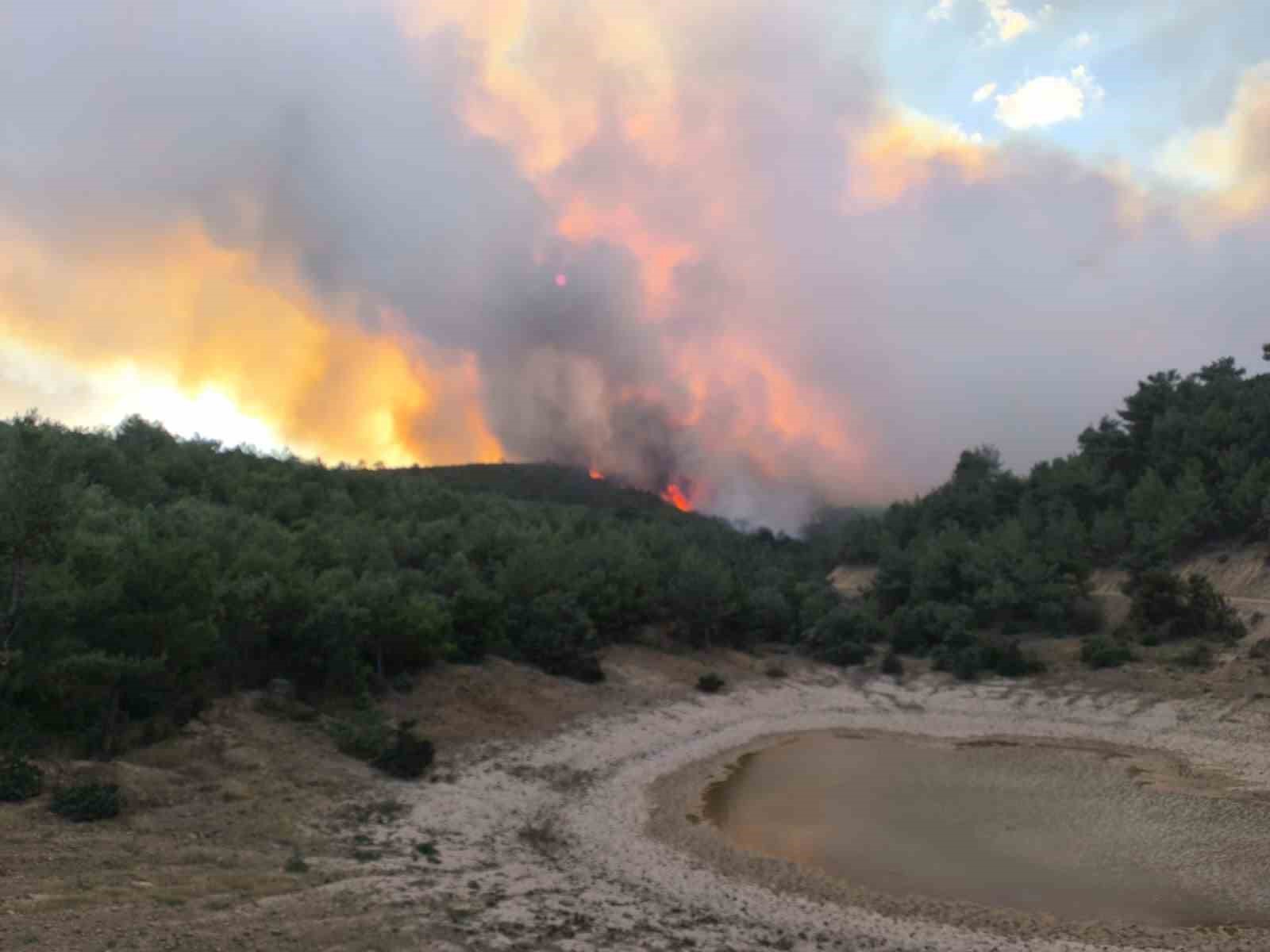 Uşak’ta ormanlık alandaki çıkan yangına müdahale devam ediyor
