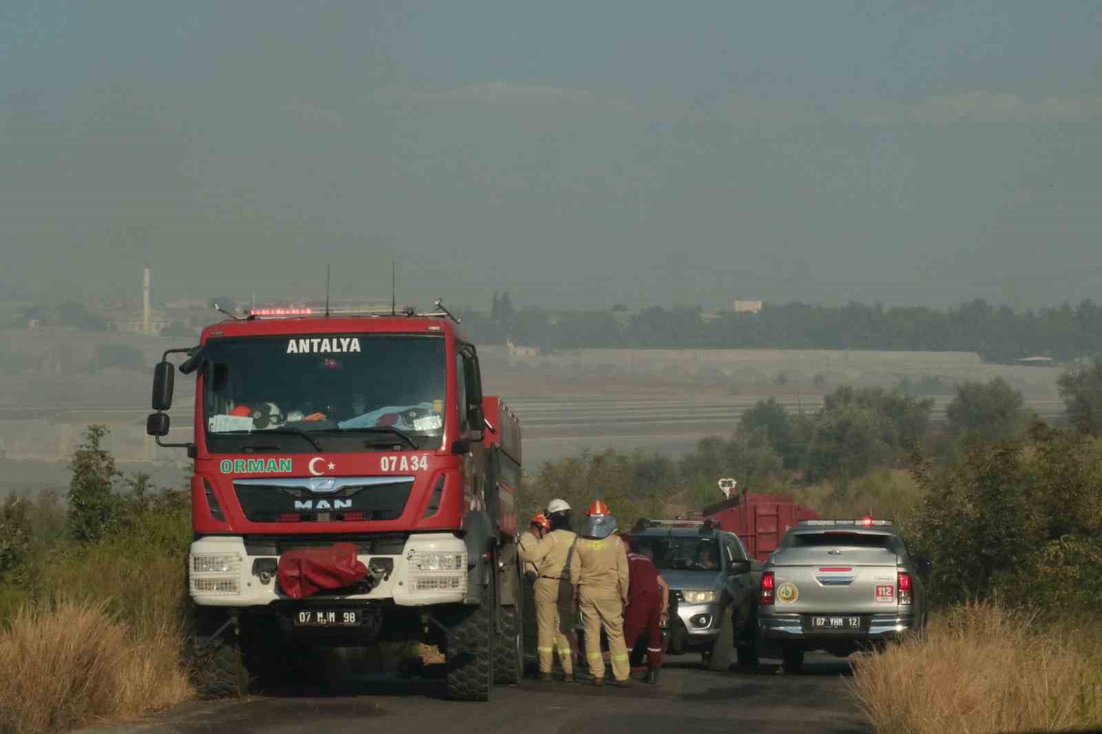 Antalya’da çıkan yangın seraları ve ormanlık alanı etkiledi
