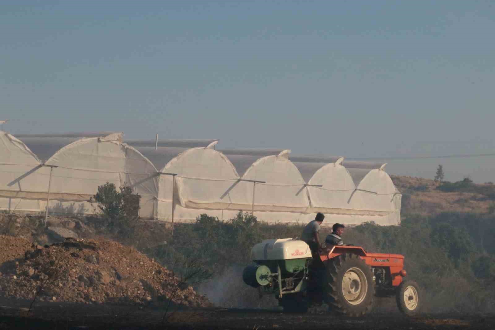 Antalya’da çıkan yangın seraları ve ormanlık alanı etkiledi
