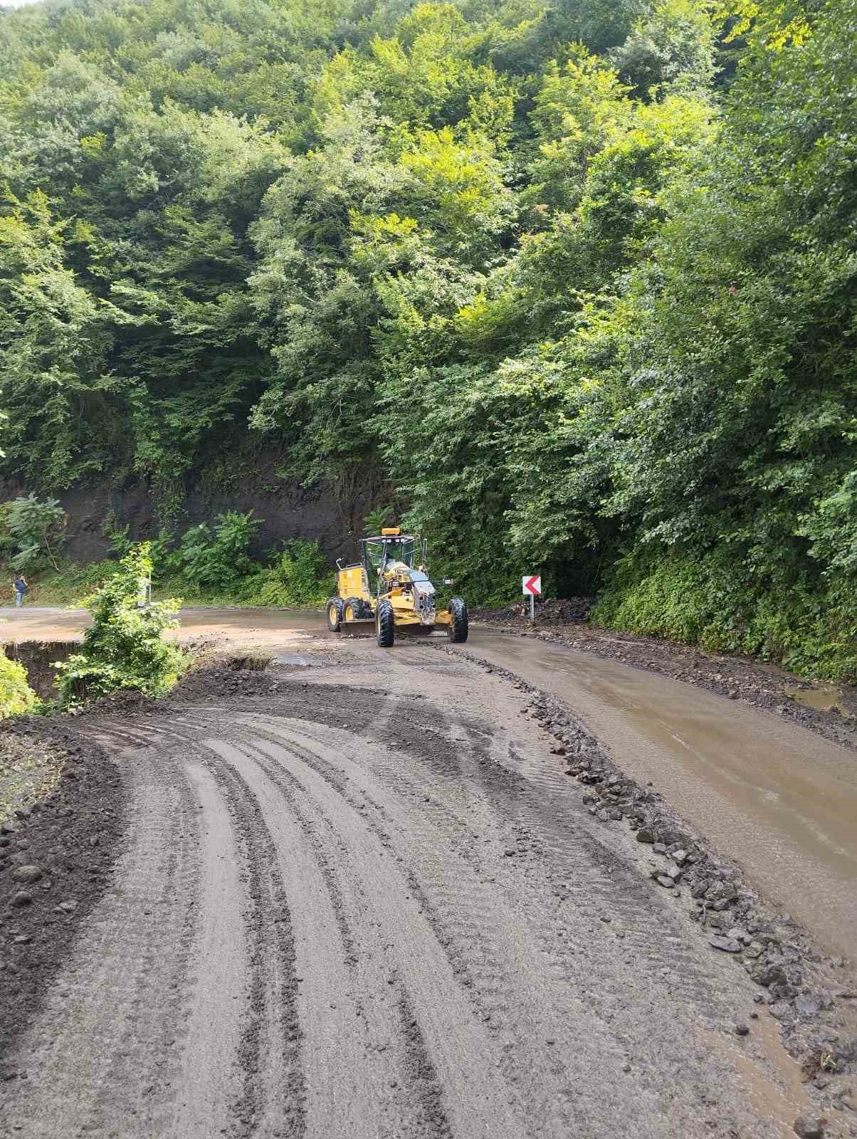 Trabzon’da şiddetli yağış su taşkınları ve toprak kaymalarına neden oldu
