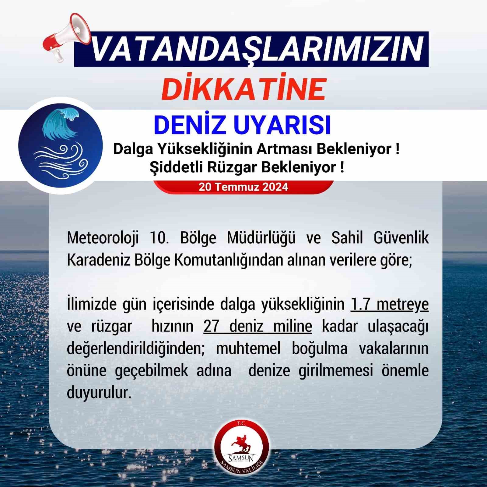 Karadeniz hırçınlaştı, “denize girmeyin” uyarısı yapıldı
