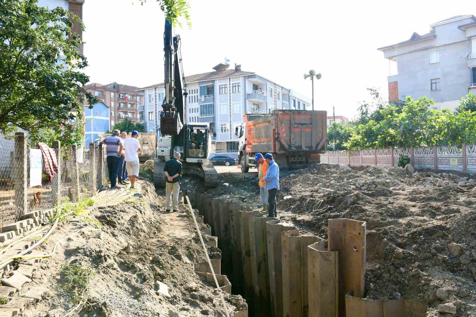 Terme sanayi bölgesinin su baskını sorununa neşter
