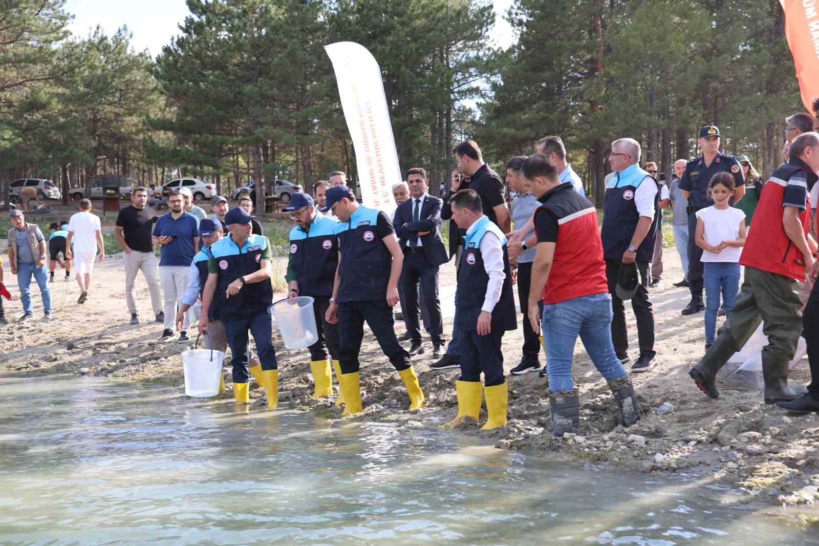 Damsa Barajı’na 350 bin yavru balık bırakıldı
