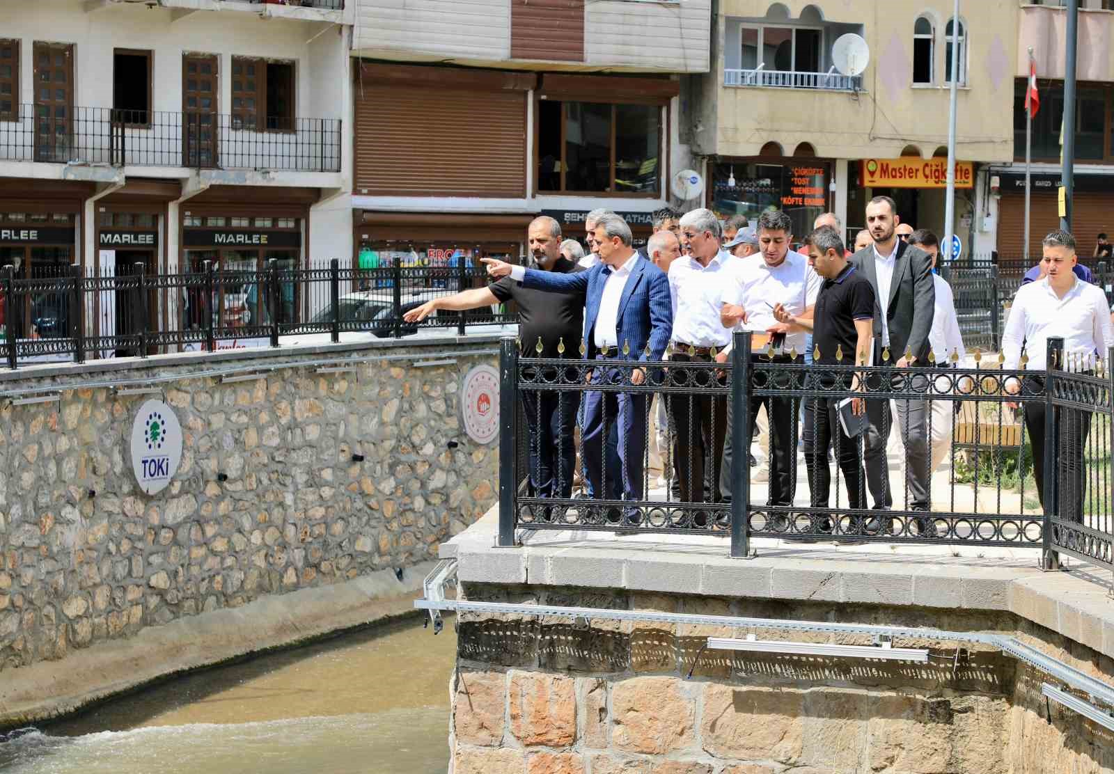 Vali Karaömeroğlu dere üstü projesini inceledi
