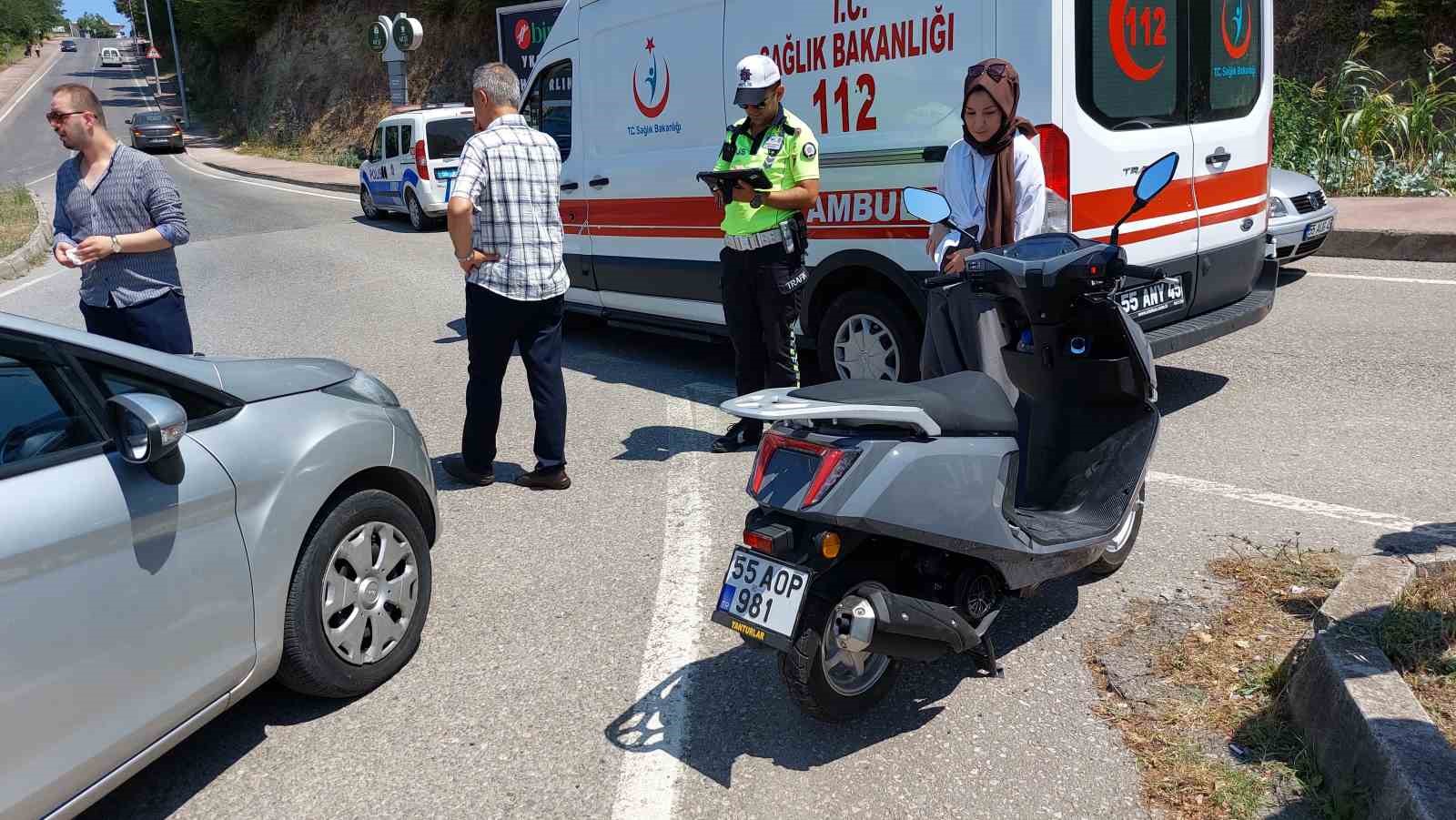 Samsun’da otomobil ile motosiklet çarpıştı: 1 yaralı
