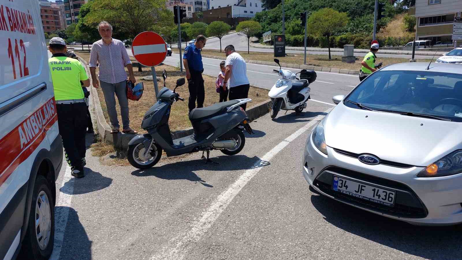 Samsun’da otomobil ile motosiklet çarpıştı: 1 yaralı
