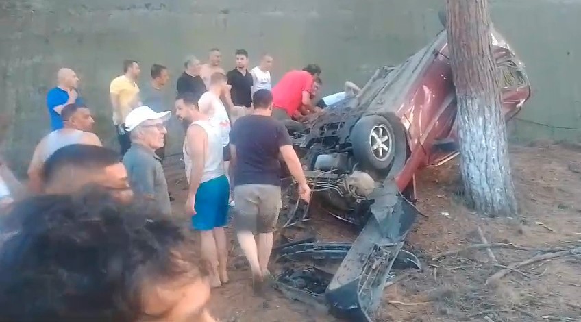 Samsun’da otomobil kamp alanına uçtu: 1 yaralı
