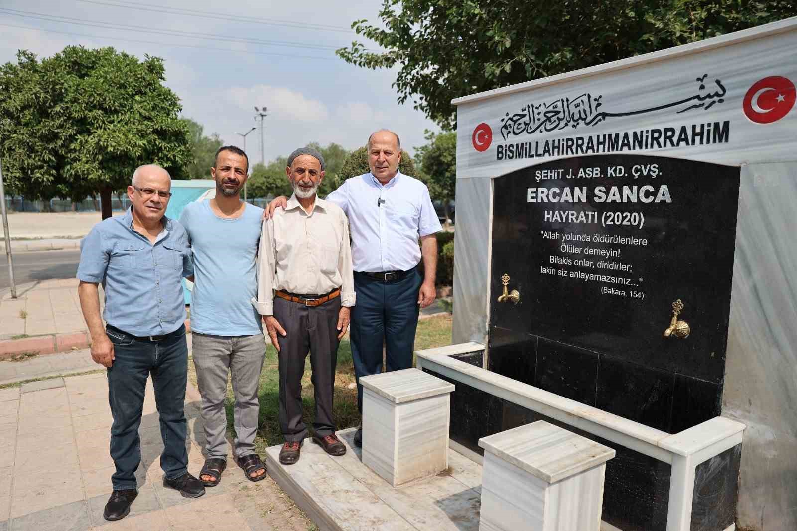 Şehidin anısına yaptırılan ve tahrip edilen hayrat çeşmesi Demirçalı’nın talimatıyla yenilendi
