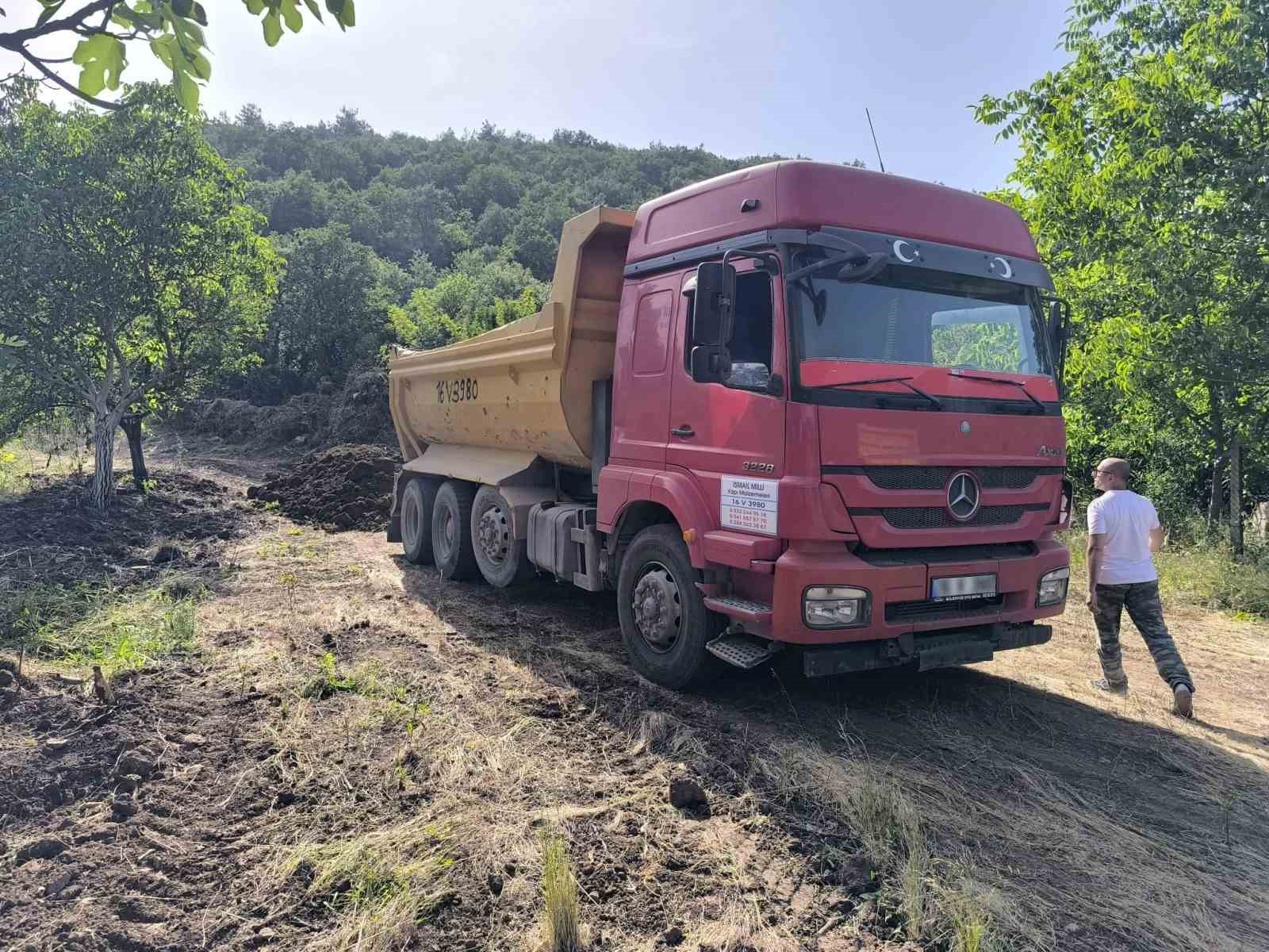 Osmangazi’de kaçak hafriyat dökenlere ceza
