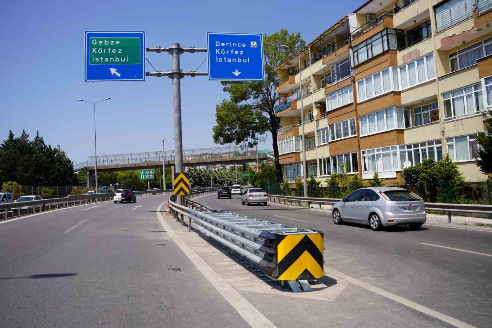 Kaza riskinin yüksek olduğu 3 bölgeye çarpışma yastıkları monte edildi
