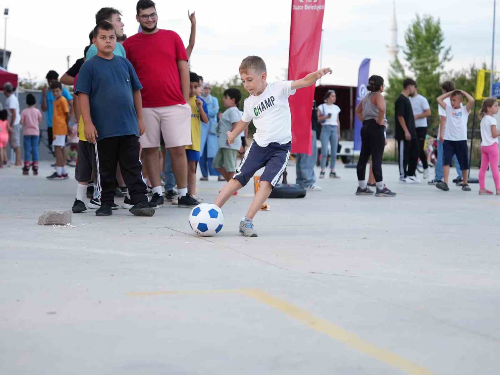 Dereli Tütüncü Mahallesi çocukları spor yaptı
