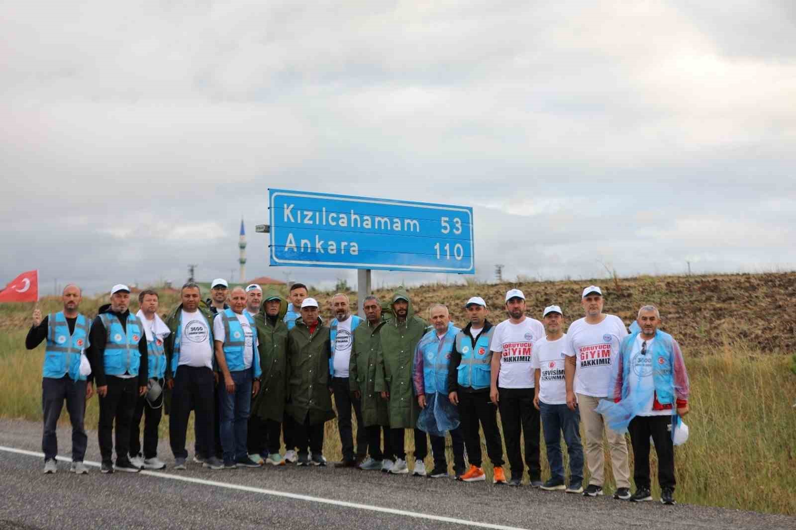 Büro Memur-Sen’in Bolu’dan Ankara’ya yürüyüşü sürüyor
