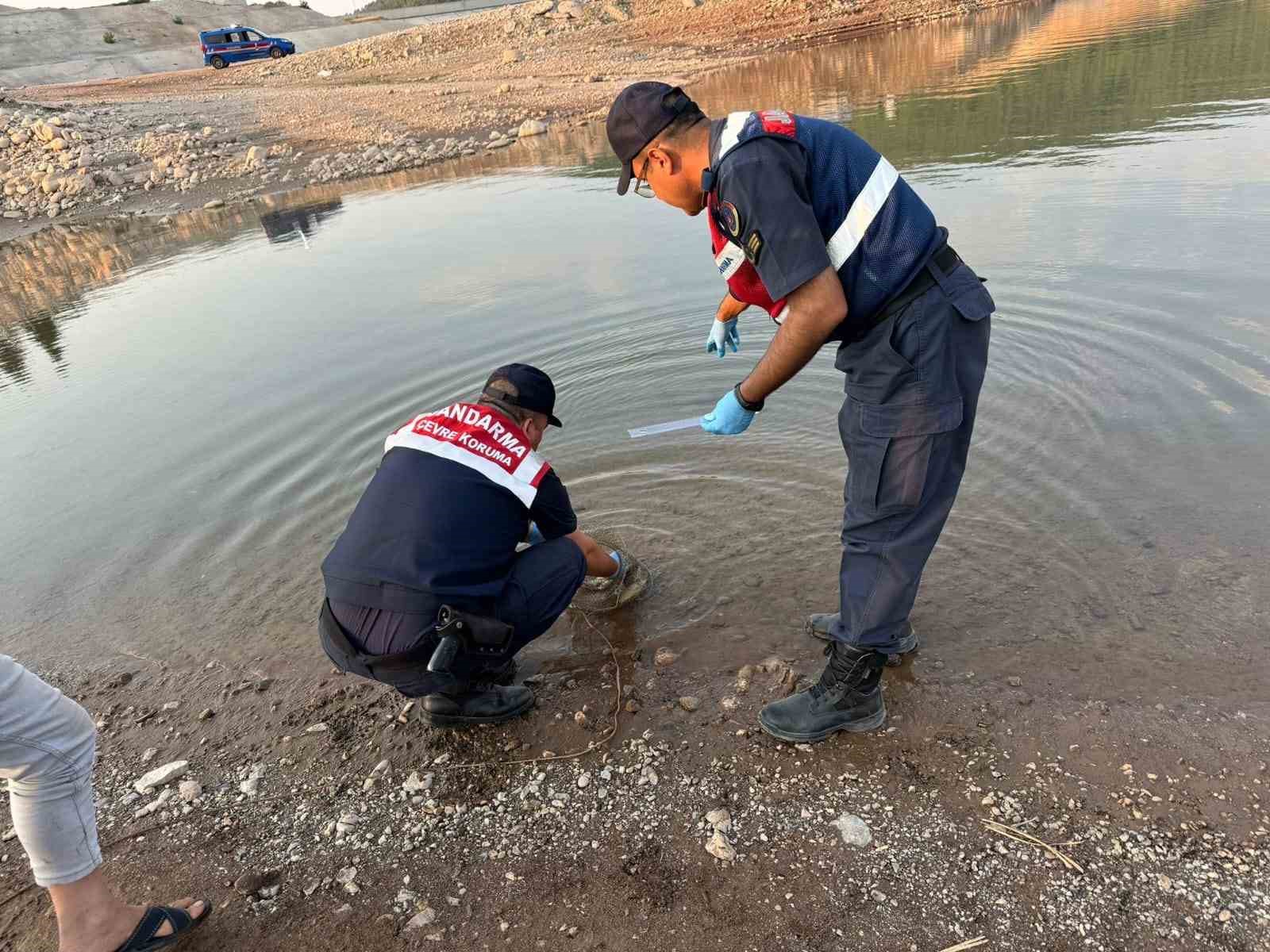 Jandarma küçük balık avlayan 7 kişiye 18 bin lira ceza kesti
