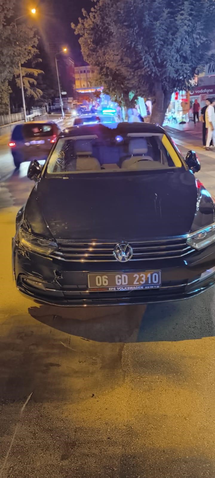 Ankara’da resmi plakalı araç motokurye ile çarpıştı: 1 yaralı
