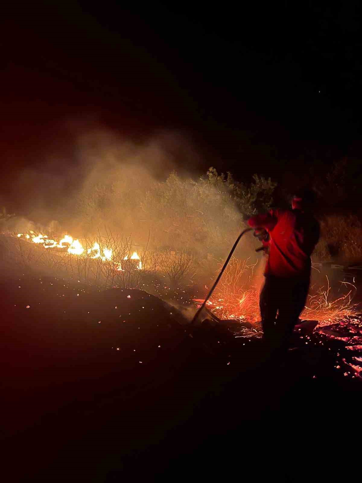 Bingöl’deki örtü yangınında arı kovanları da zarar gördü
