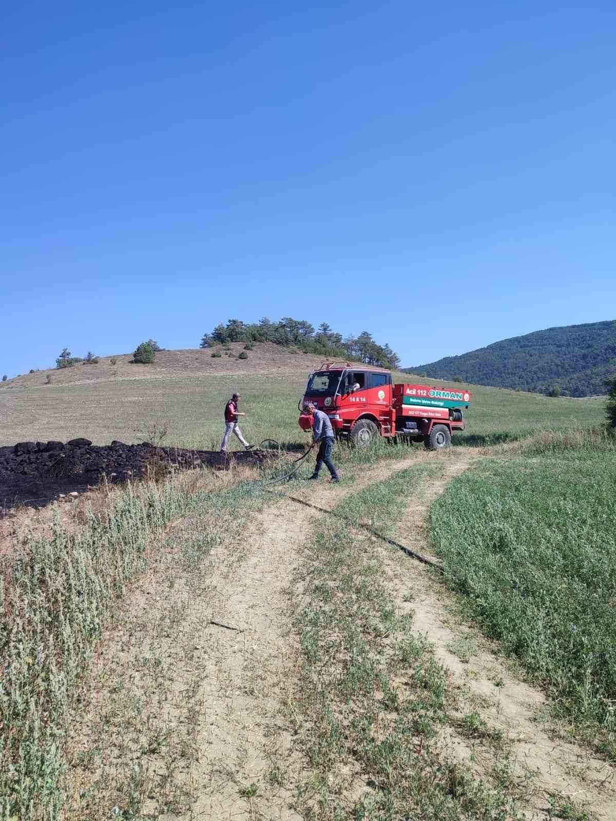 Bolu’da otluk arazide çıkan yangın söndürüldü
