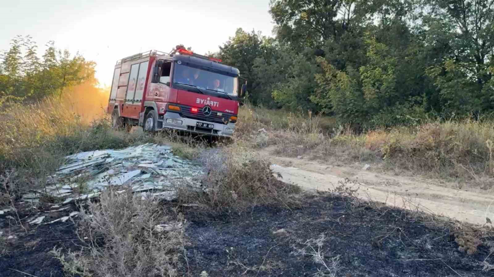 Yalova’da mangal yangına sebep oldu
