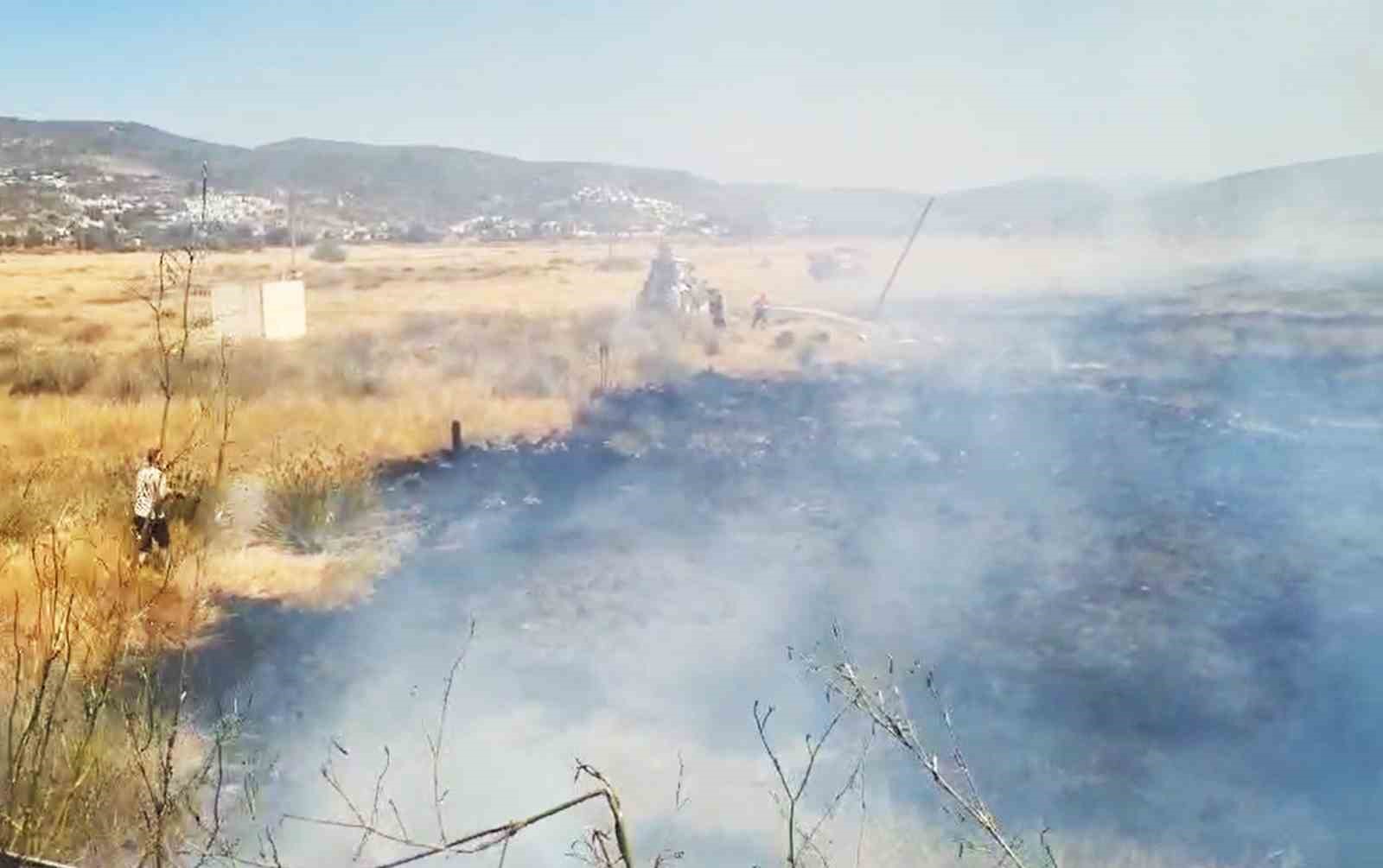 Milas Boğaziçi Mahallesinde otluk yangını
