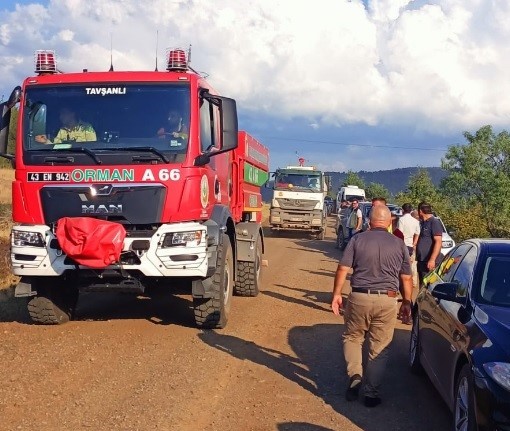 Kütahya’da çıkan orman yangını 1 saatte söndürüldü
