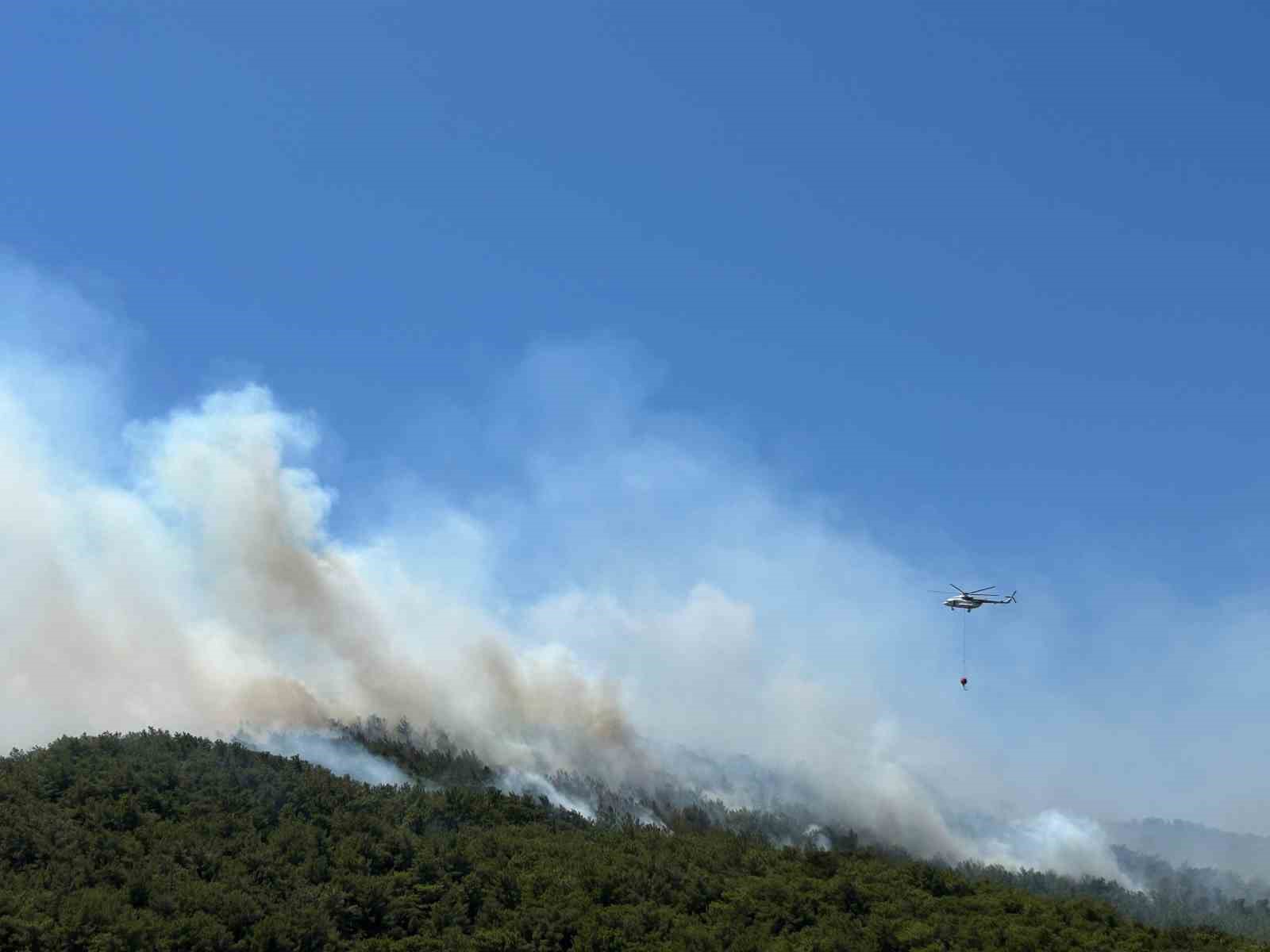 Urla’daki orman yangınında 120 konut tahliye edildi
