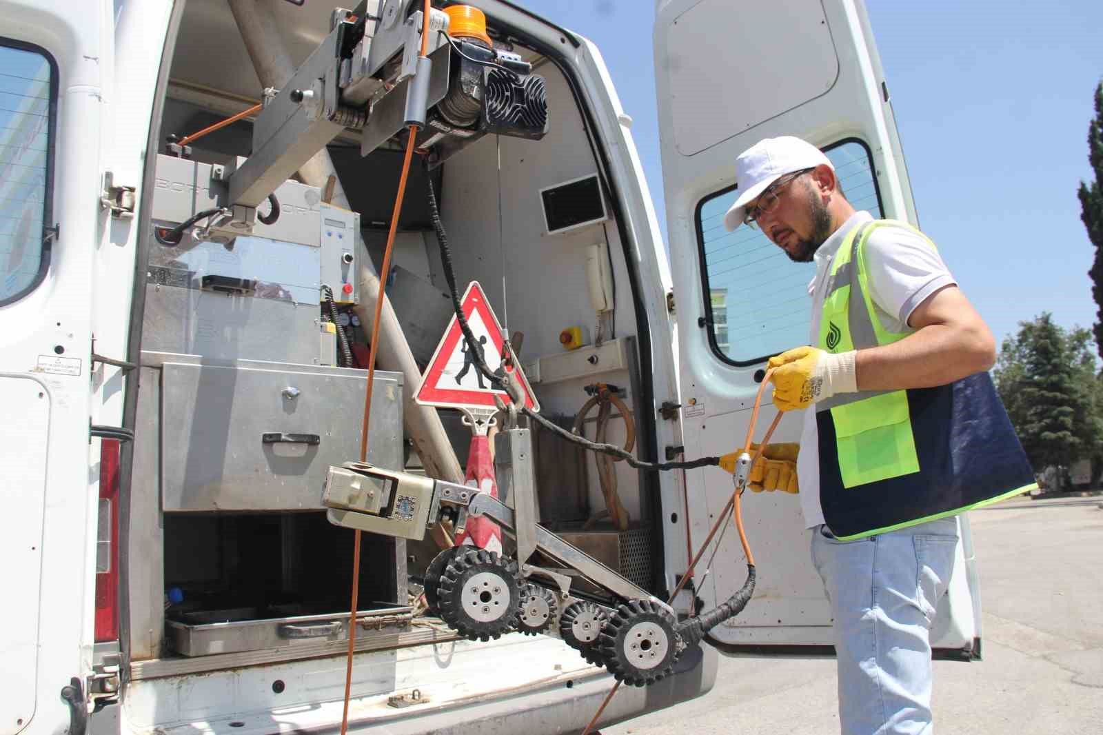 SASKİ kanal görüntüleme robotları iş başında
