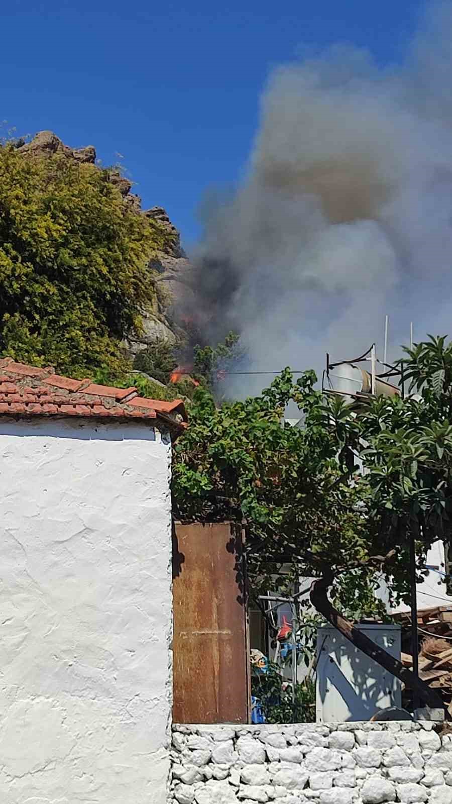 Bodrum’da makilik yangını
