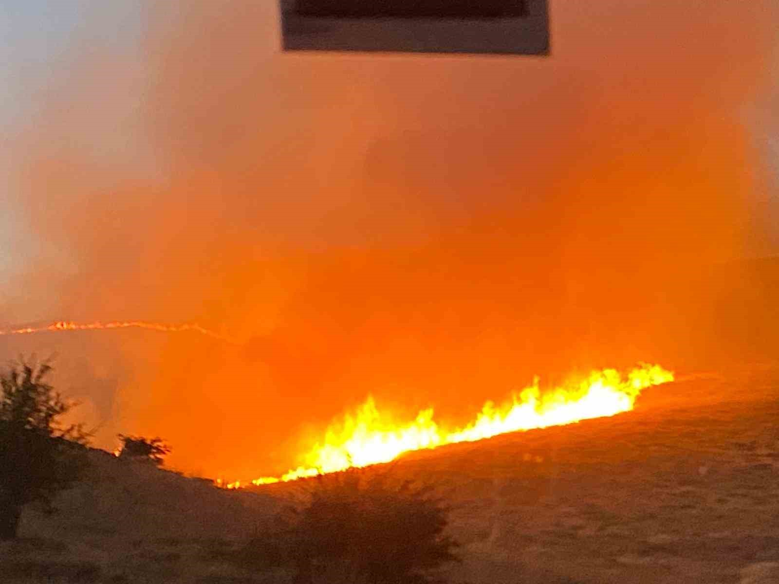 Malatya’da yüzlerce dönüm alanda anız yangını
