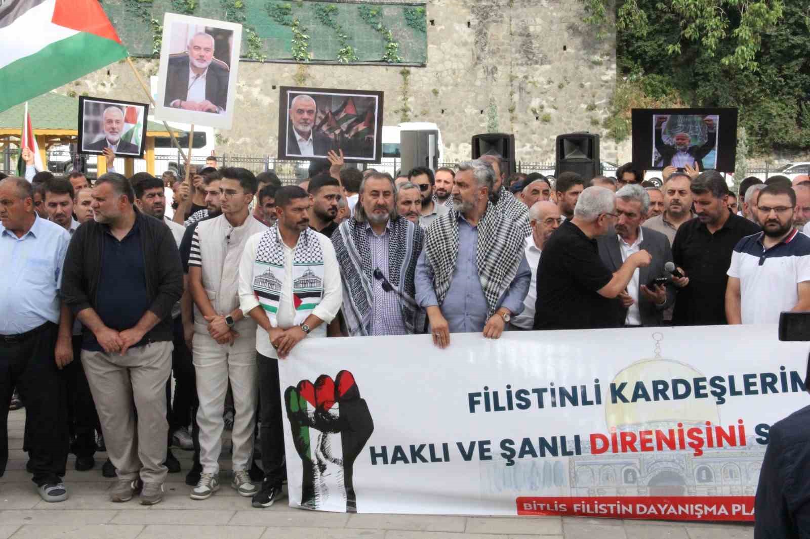 Hamas lideri İsmail Haniye için Bitlis’te gıyabi cenaze namazı kılındı
