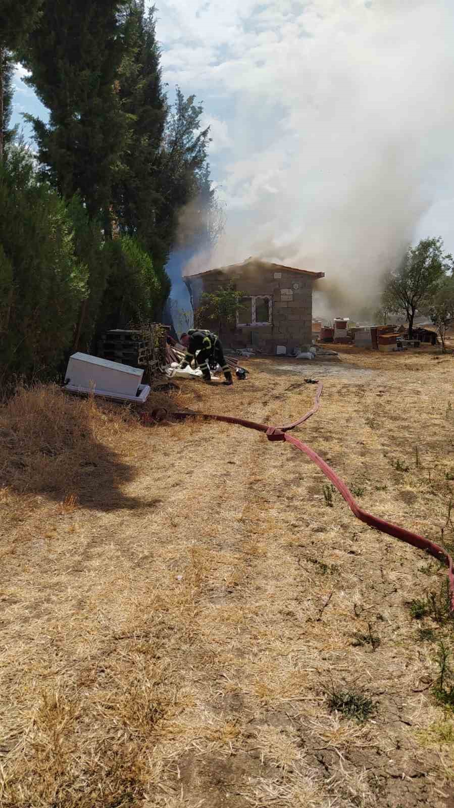 Kırklareli’nde yangından arılar da etkilendi
