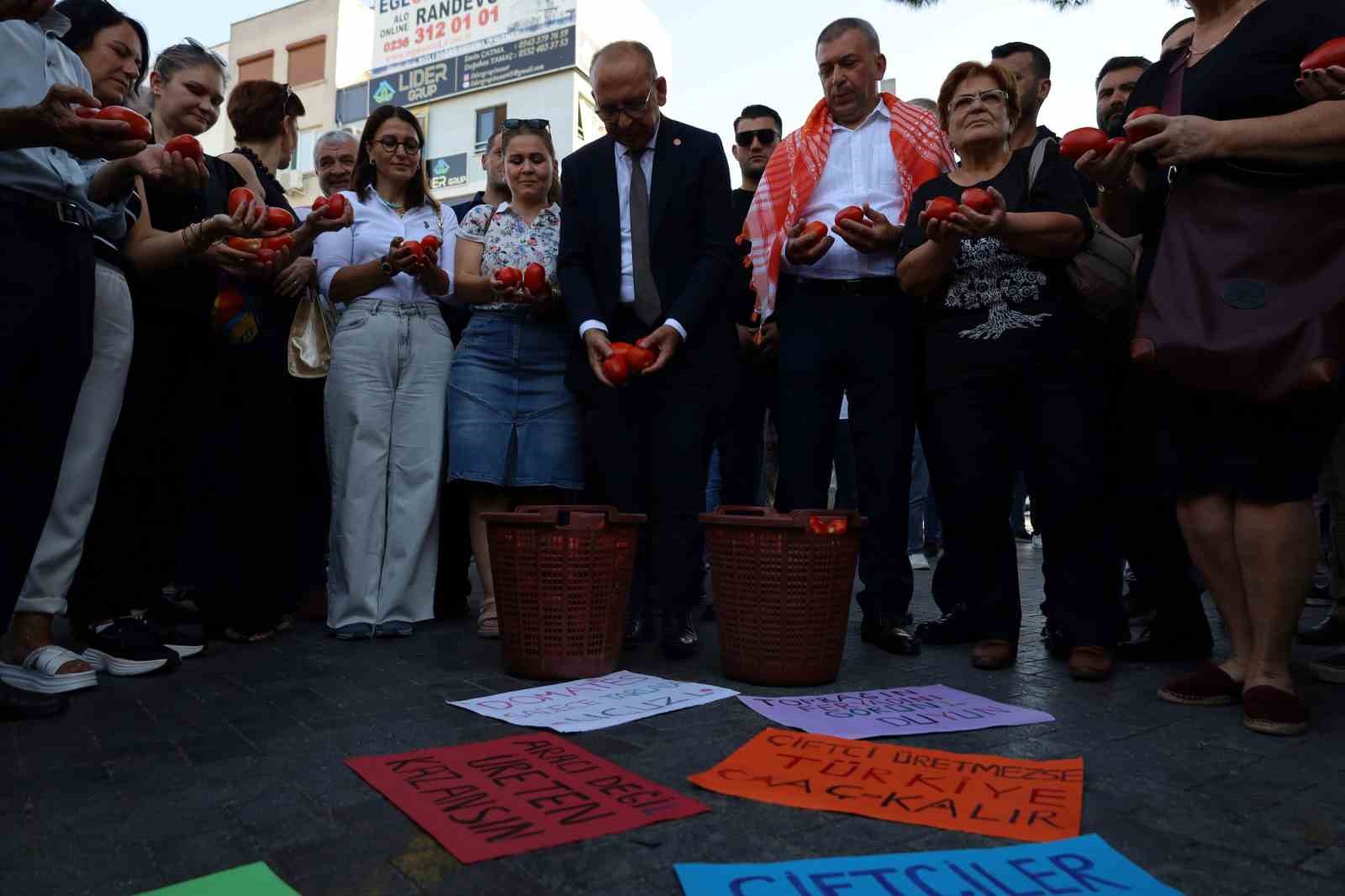 CHP’li başkan domates eylemine katılmayan çiftçiye sitem etti
