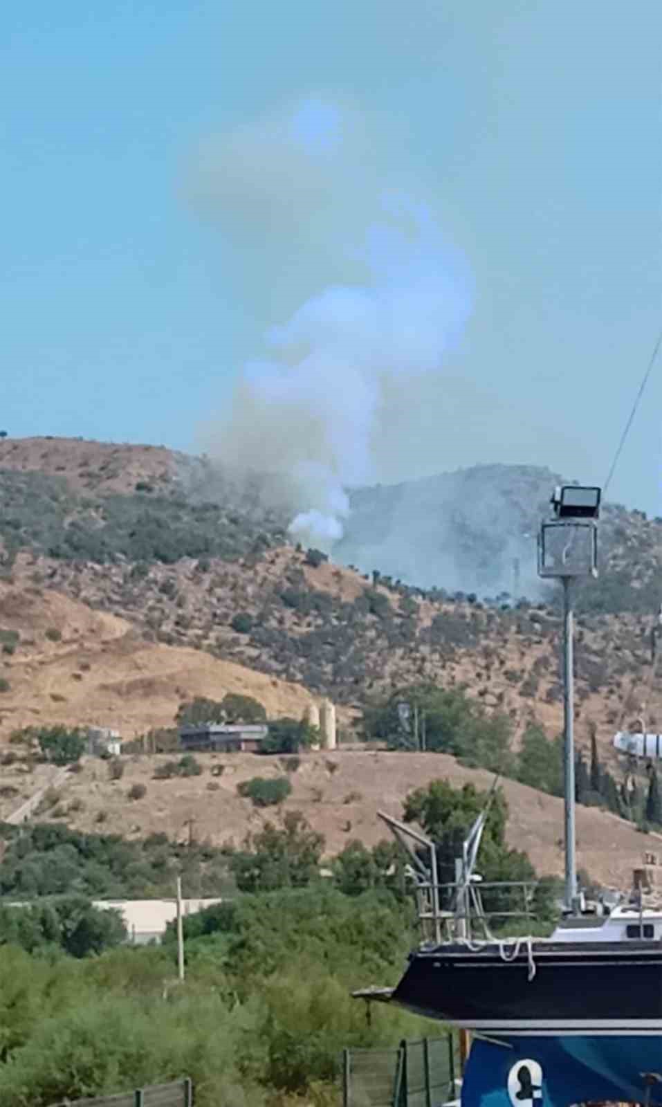 Milas Ören’de arazi yangını
