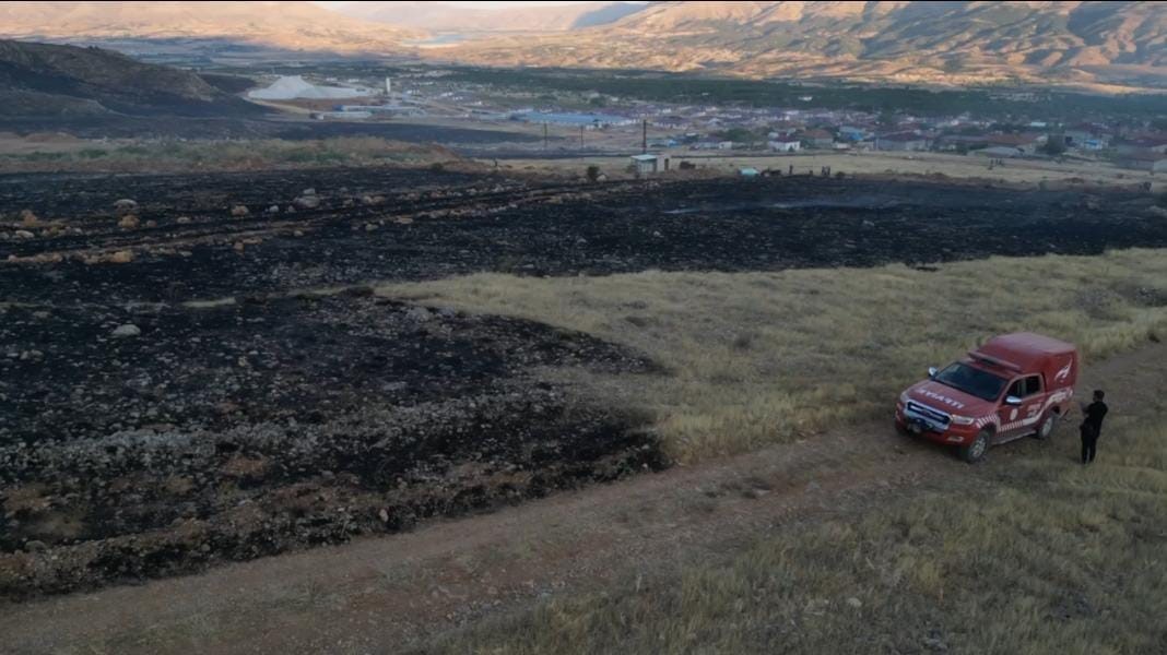 Malatya’da 4 ayrı noktada anız ve orman yangını
