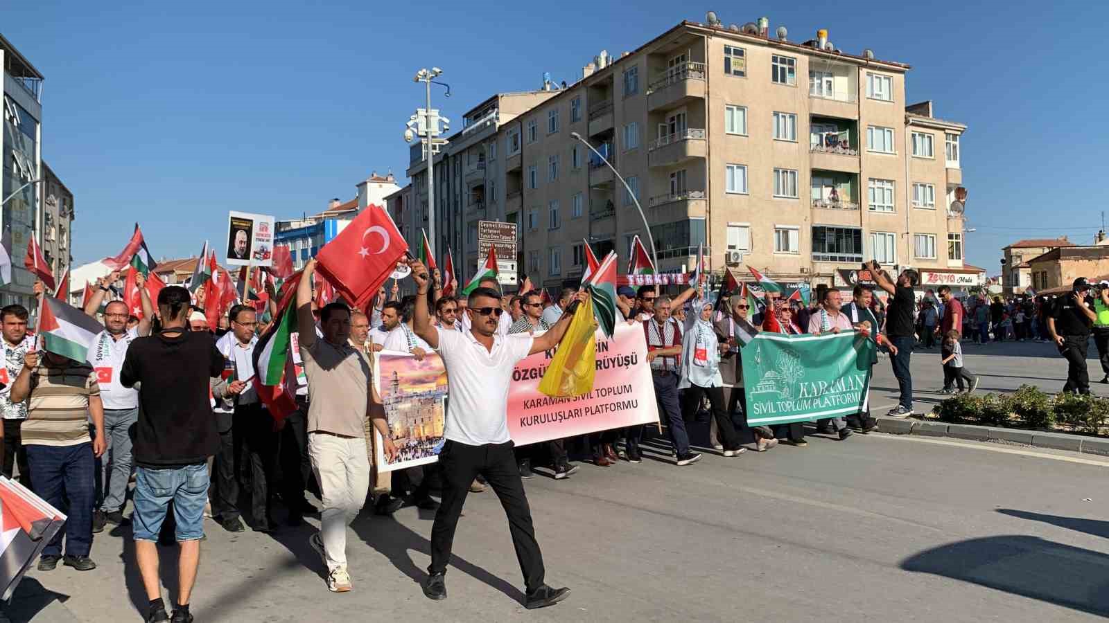 Karaman Filistin için tek yürek oldu
