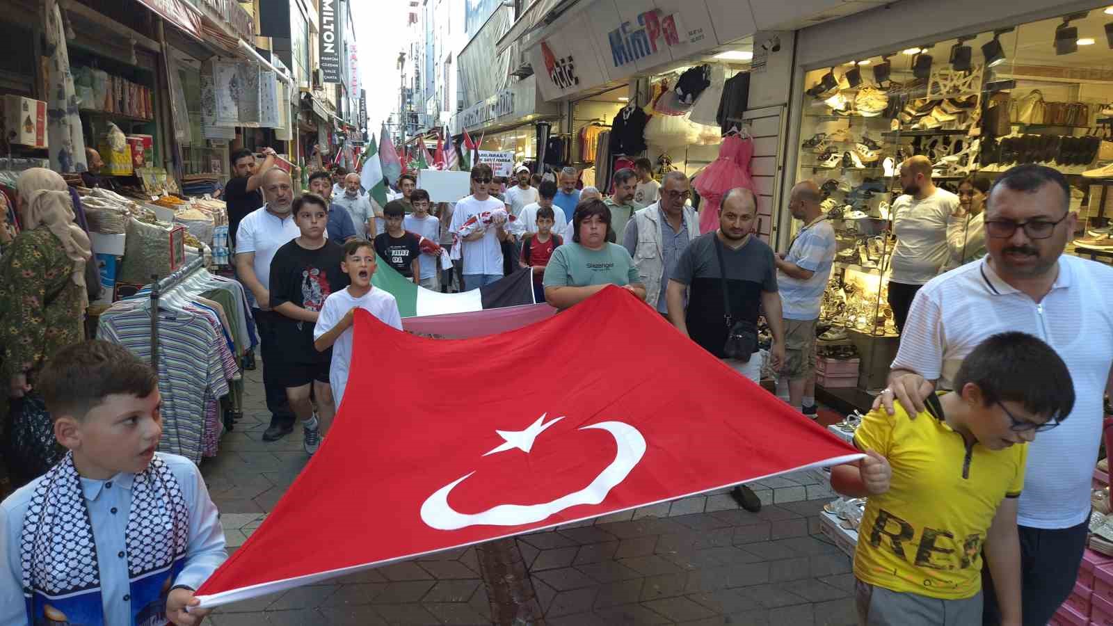 Samsun’da Filistin’e destek yürüyüşü
