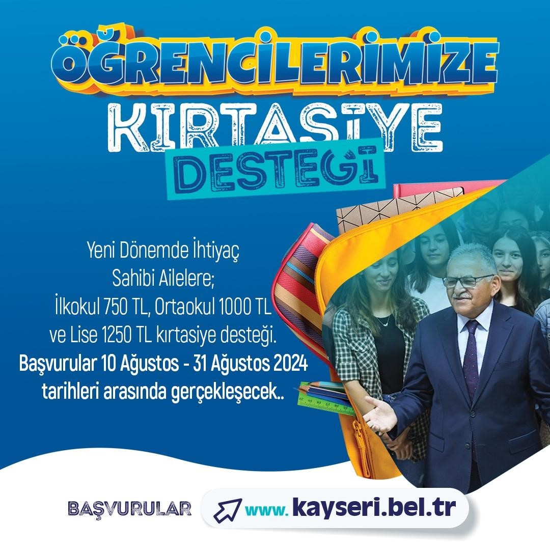 Büyüşehirin kırtasiye desteği bu yıl da devam edecek
